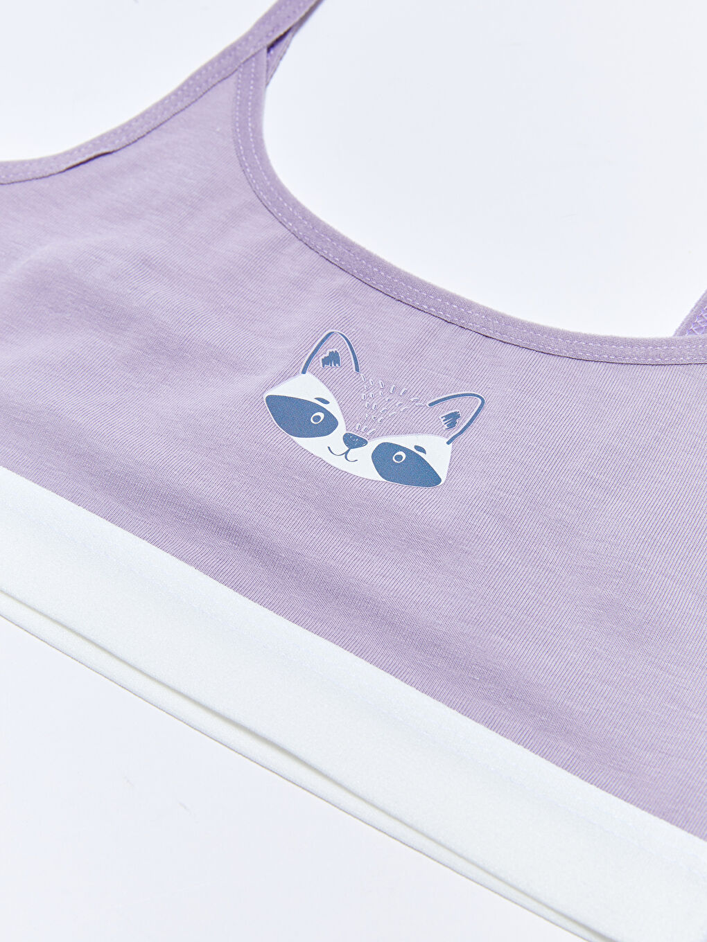 Lila Baskılı Pamuklu Kız Çocuk Büstiyer 2'li-2