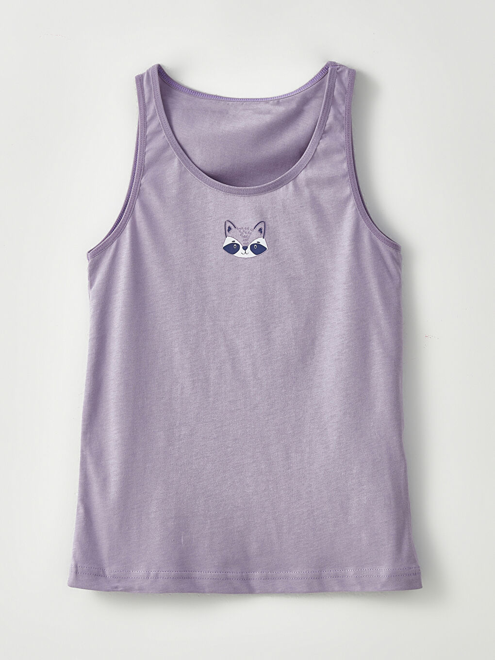 LCW Kids Crew Neck Printed Cotton Girl Singlet 2-Pack -W27042Z4-GHN