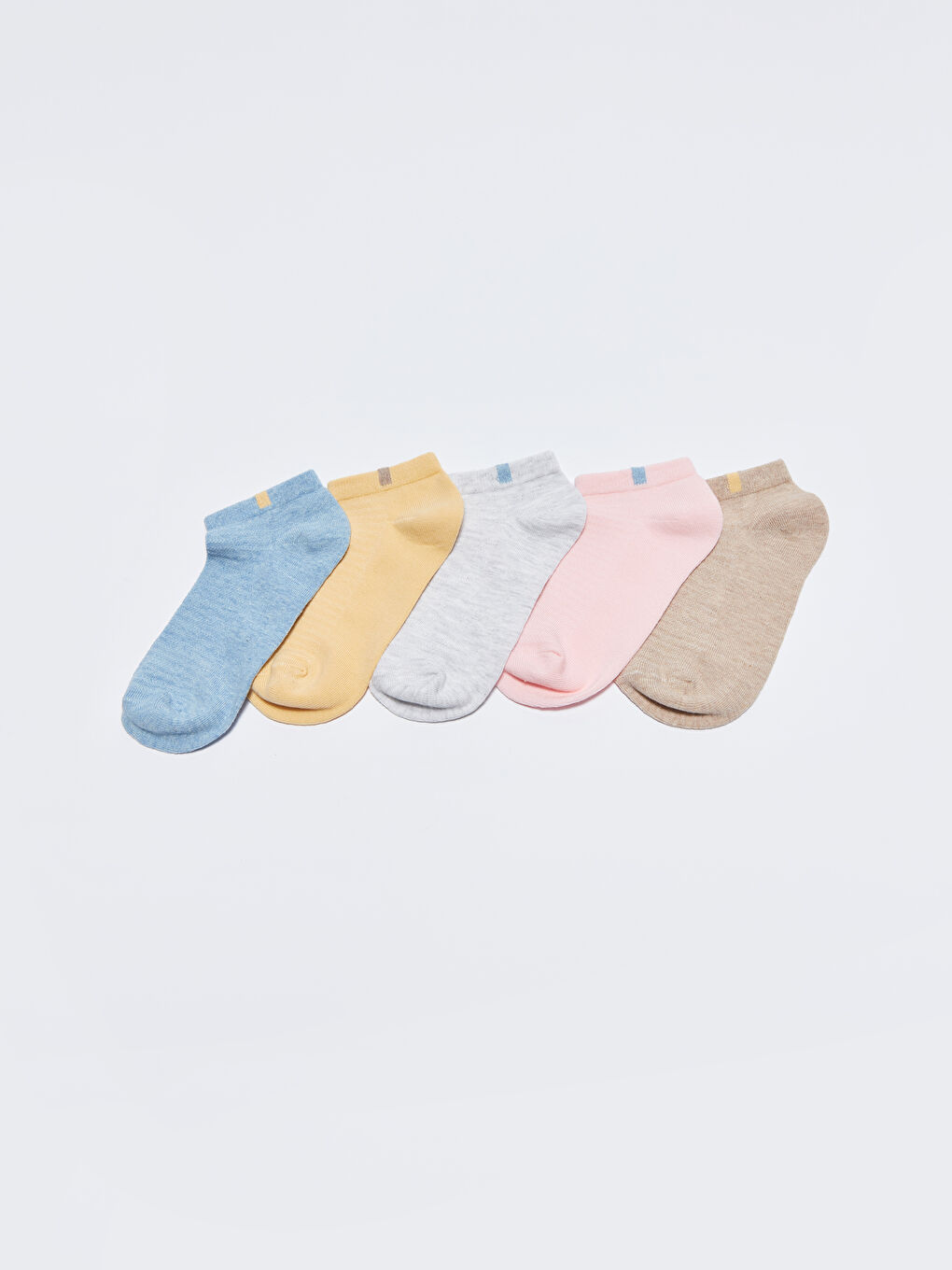 LCW DREAM Color Block Women's Trainer Socks 5 Pack -W27052Z8-L9D