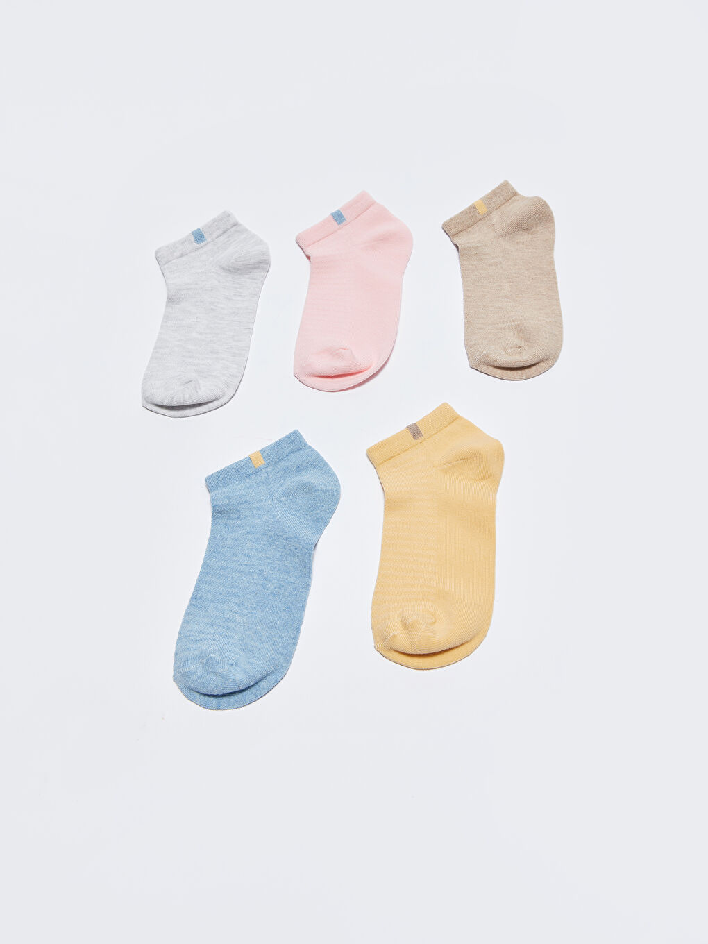 LCW DREAM Color Block Women's Trainer Socks 5 Pack -W27052Z8-L9D