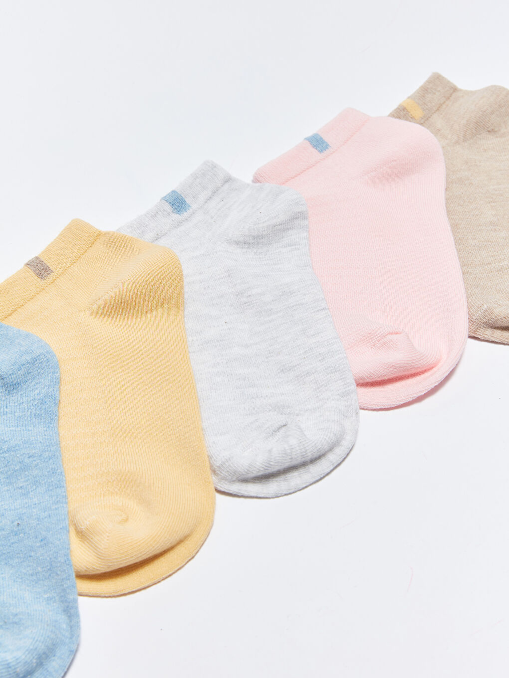 LCW DREAM Color Block Women's Trainer Socks 5 Pack -W27052Z8-L9D