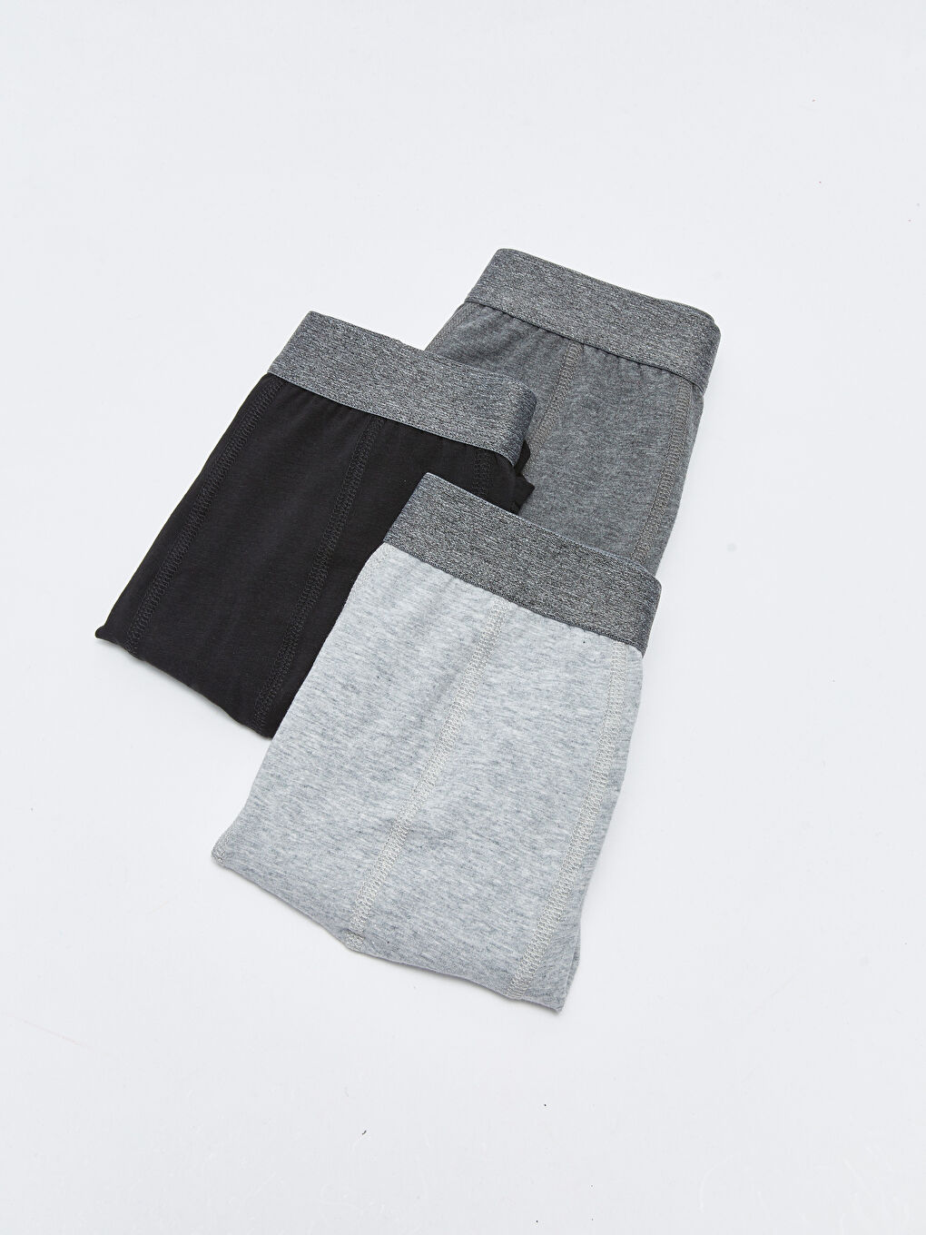 Antrasit Standart Kalıp Pamuklu Esnek Erkek Boxer 3'lü-1