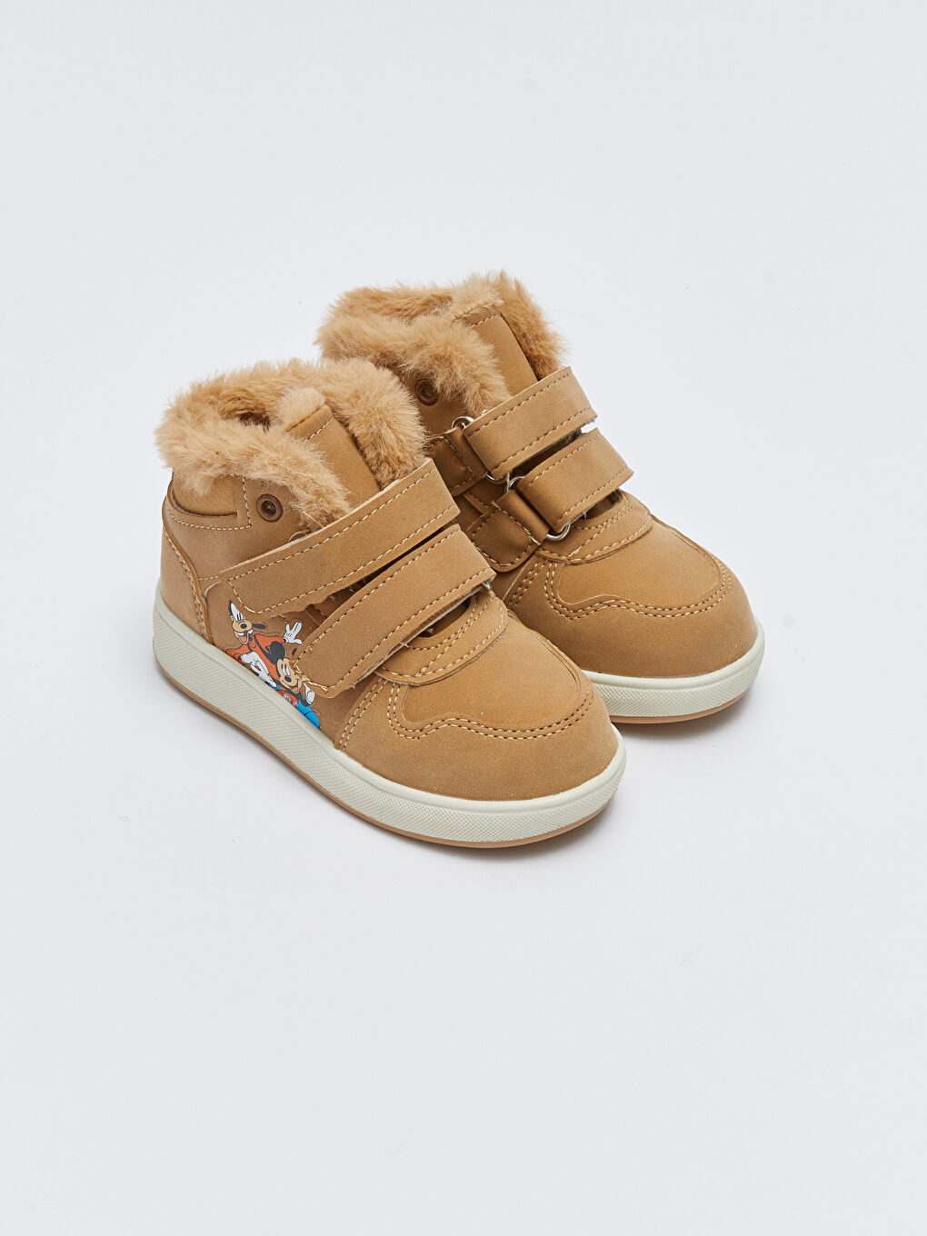 Kahverengi Mickey Mouse Lisanslı Cırt Cırtlı Erkek Bebek Bot