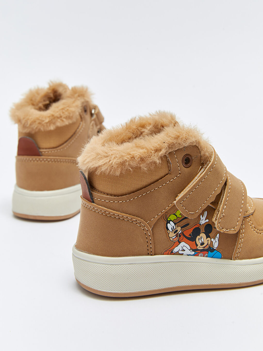 Kahverengi Mickey Mouse Lisanslı Cırt Cırtlı Erkek Bebek Bot-4