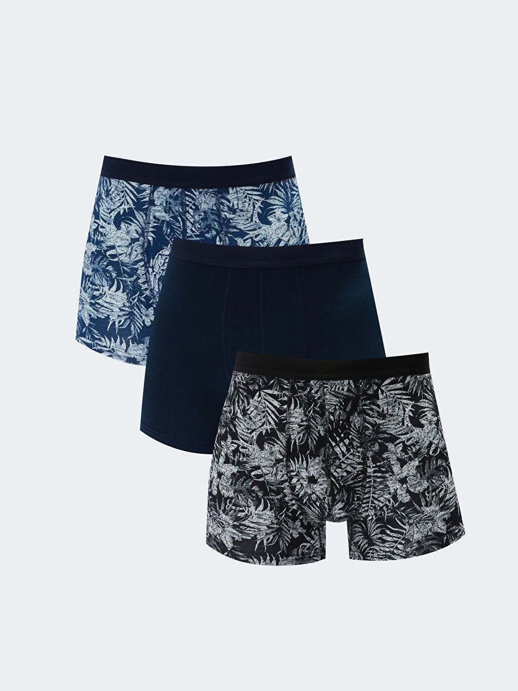 Siyah Standart Kalıp Pamuklu Esnek Erkek Boxer 3'lü