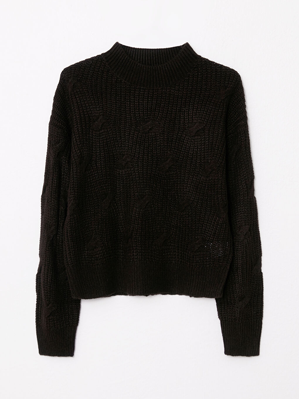 LCW Vision Funnel Neck Patterned Women's Knit Sweater -W27102Z8-CVL