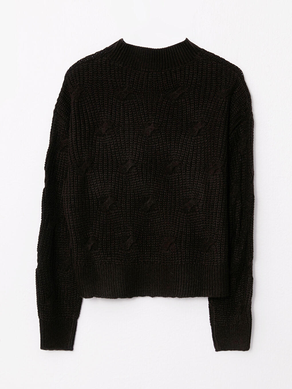 LCW Vision Funnel Neck Patterned Women's Knit Sweater -W27102Z8-CVL