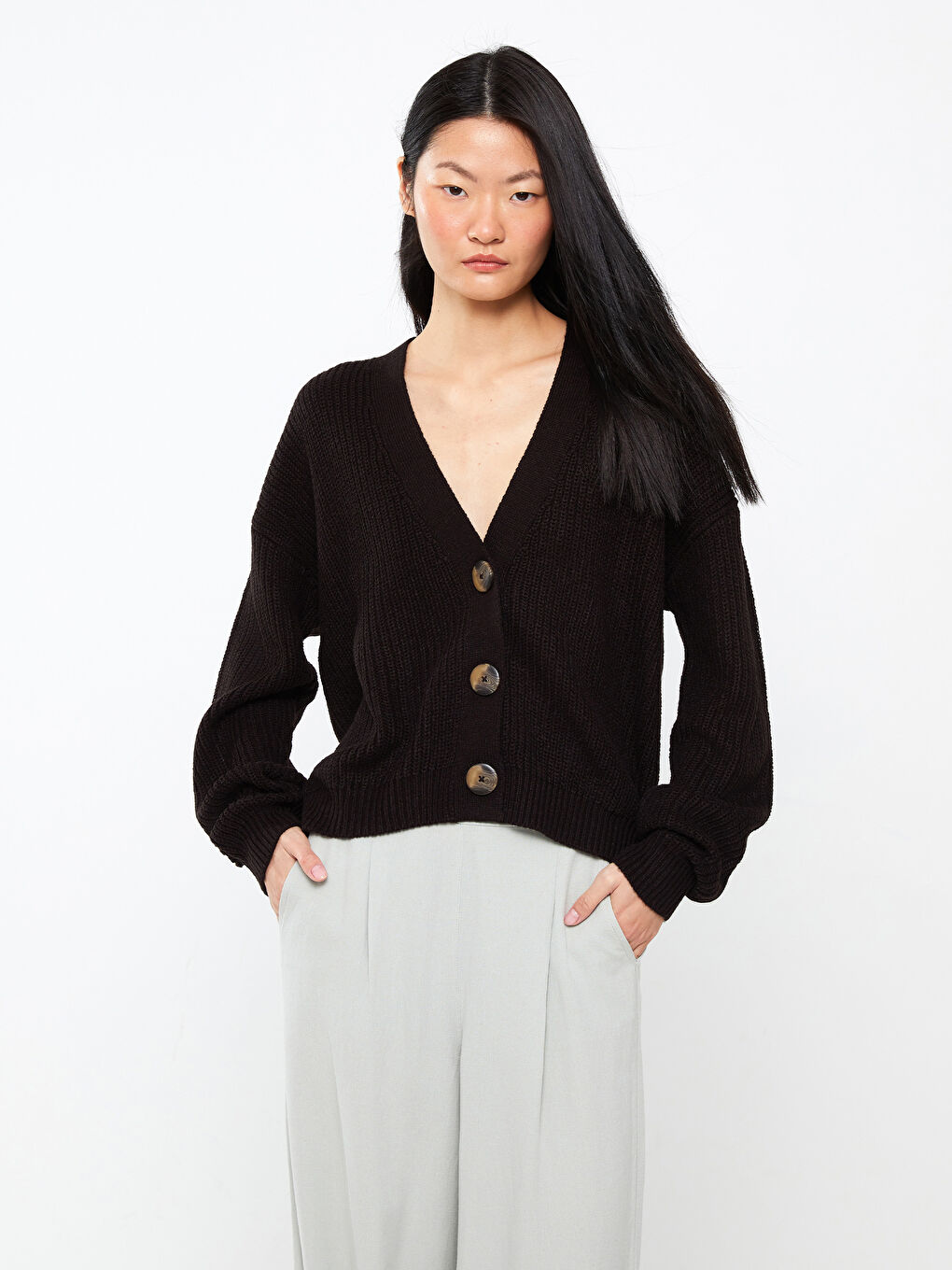 V Neck Women's Knitwear Cardigan