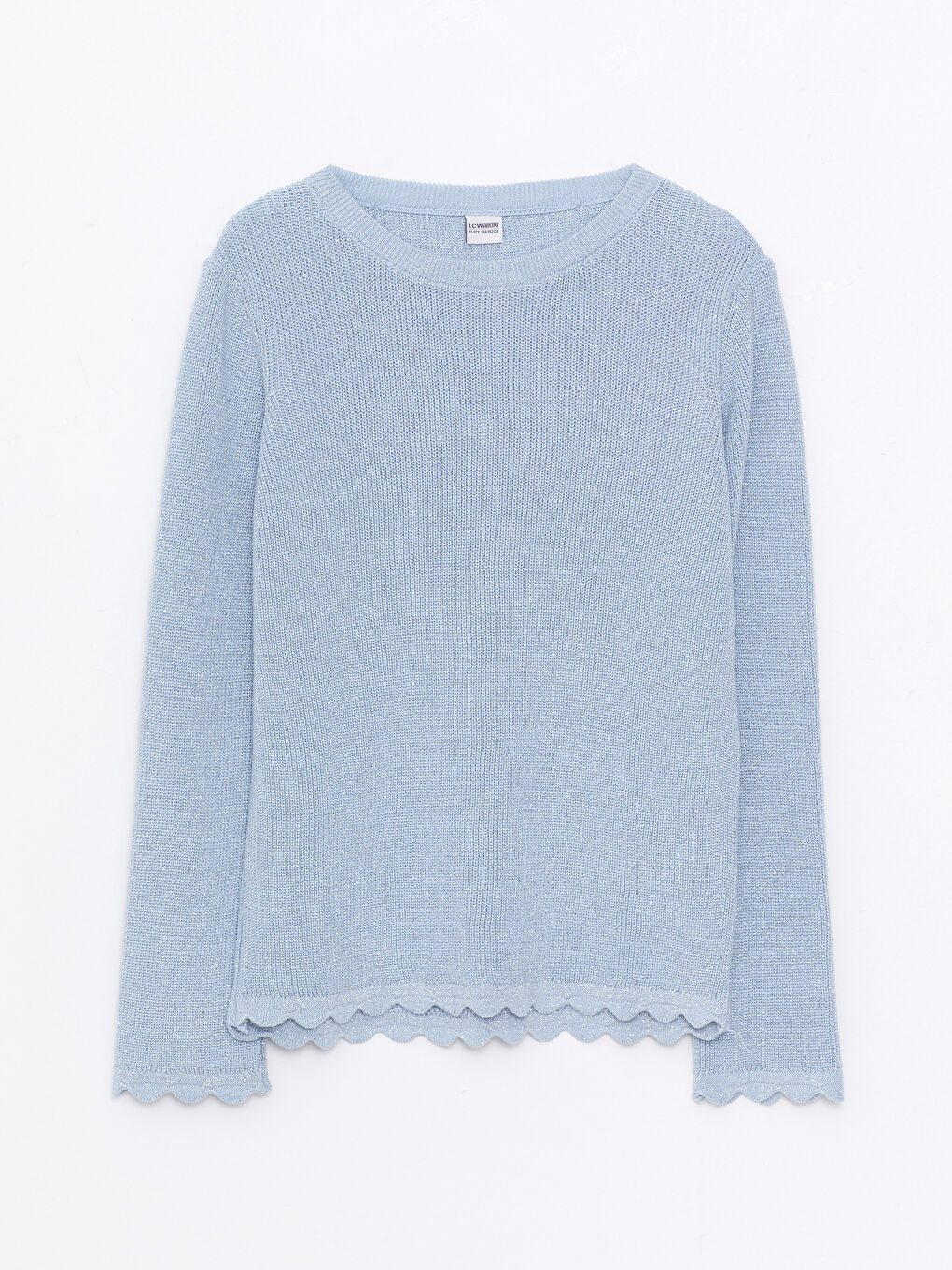 Mavi Bisiklet Yaka Basic Uzun Kollu Kız Çocuk Triko Kazak