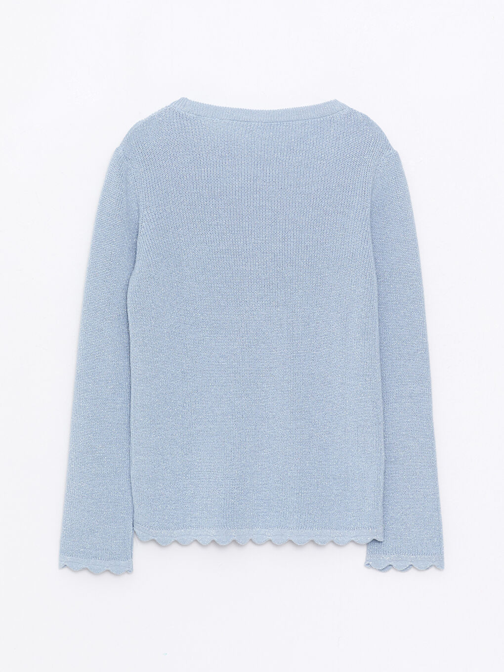 Mavi Bisiklet Yaka Basic Uzun Kollu Kız Çocuk Triko Kazak-1