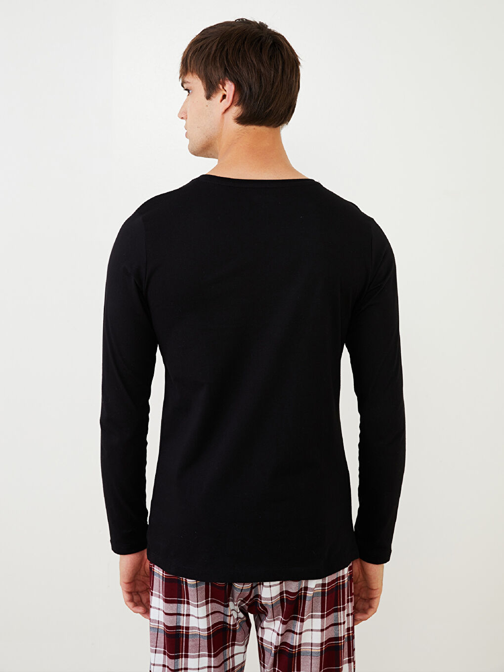 V-Neck Long Sleeve Men's Undershirt-4