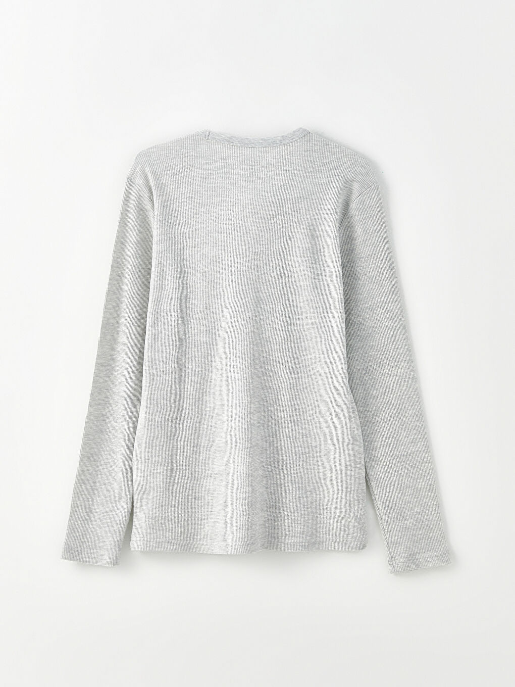 Bej Bisiklet Yaka Uzun Kollu Erkek Tişört-7