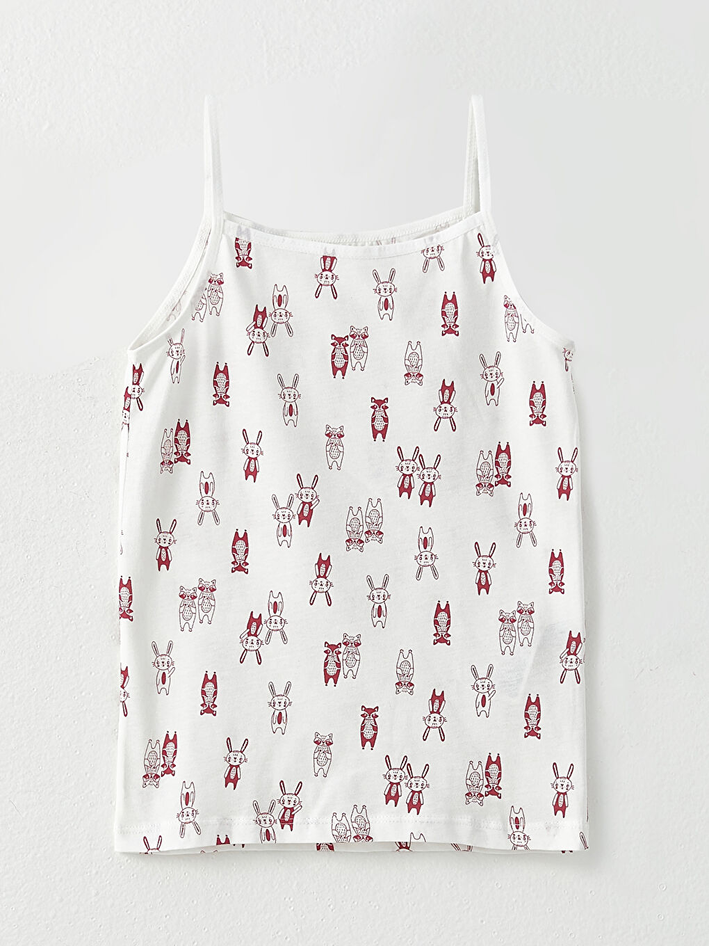 Майка для девочек с квадратным воротником, принтом и ремешками из хлопка, 2 упаковки-1