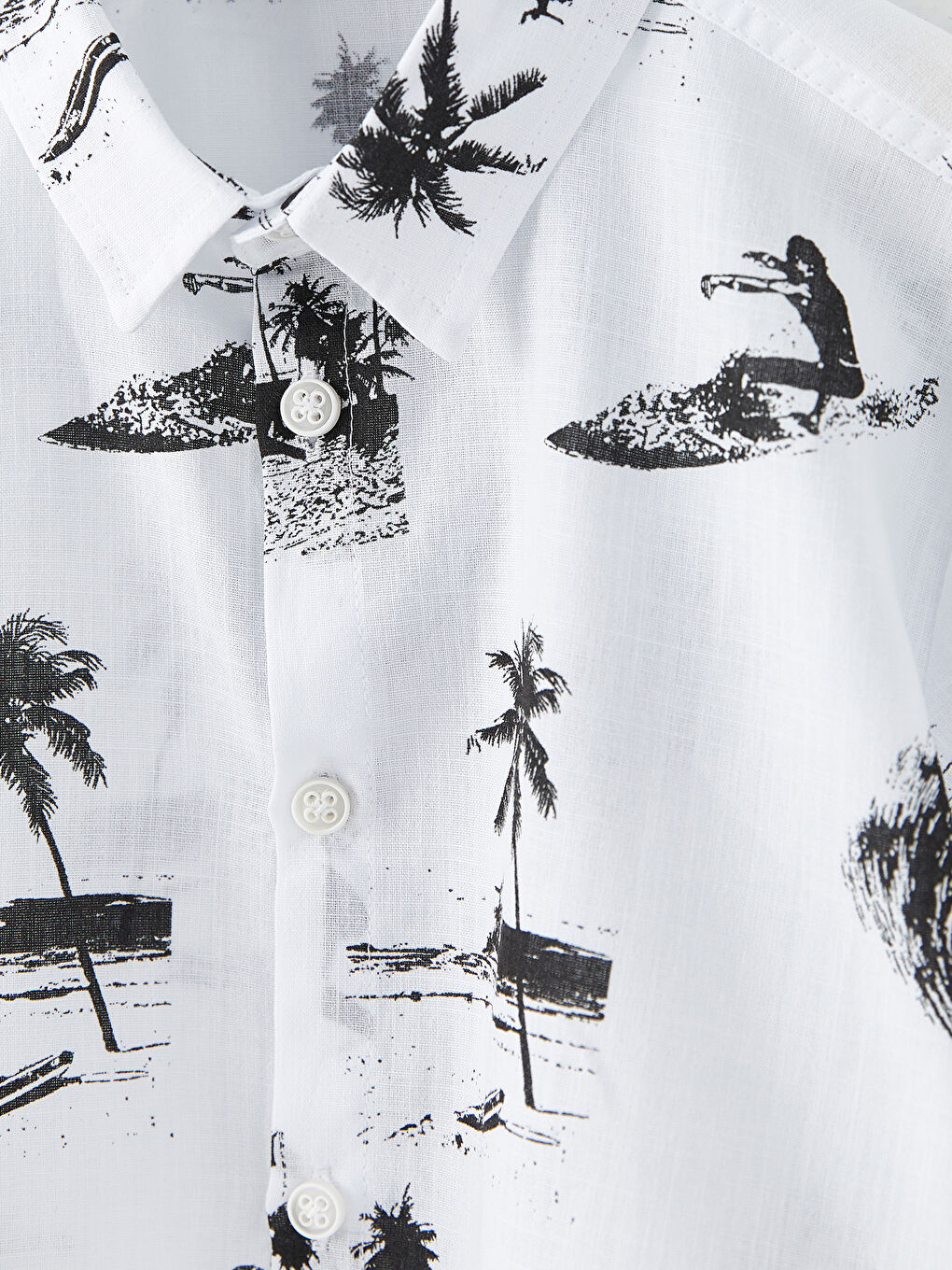 قميص بوبلين كم قصير مطبوع للأولاد-2