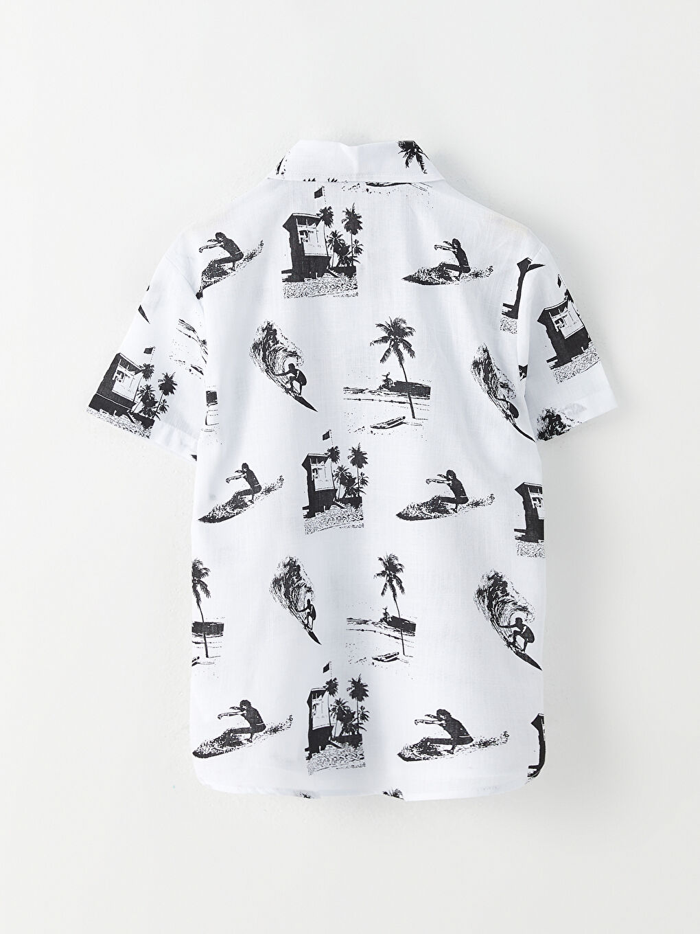 قميص بوبلين كم قصير مطبوع للأولاد-1