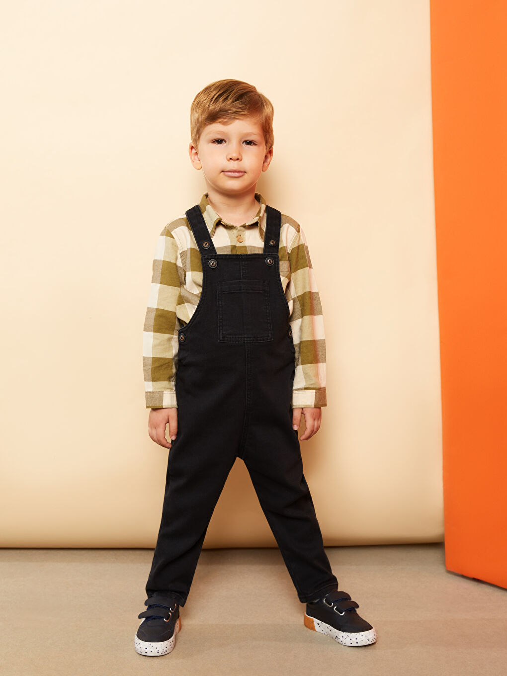 LCW baby Риза с дълъг ръкав и кариран десен за бебе момче -W27128Z1-LMU