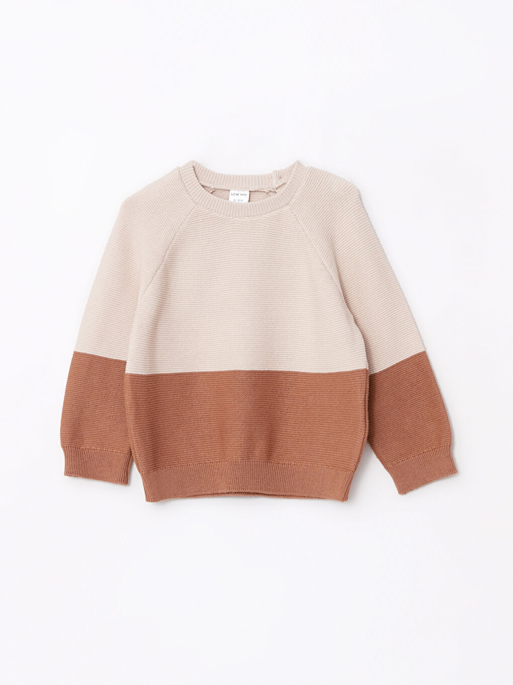 Ensemble Pull Tricot et Pantalon Bébé Garçon Col Rond Manches Longues Lot de 2 avec Bloc de Couleurs-1