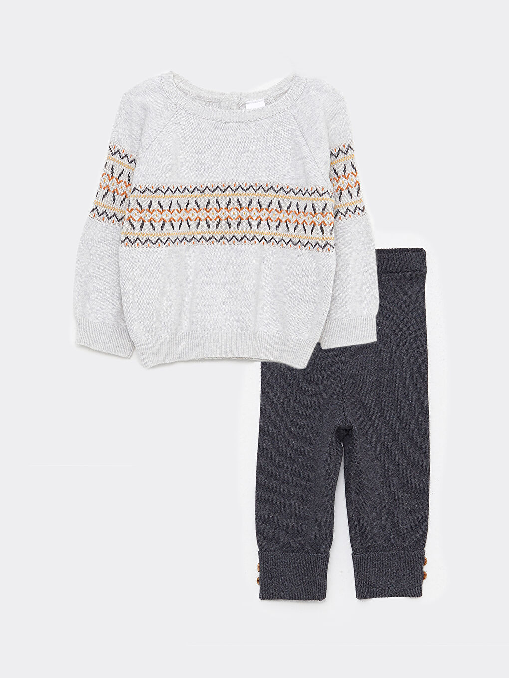 Комплект Джемпер и Брюки Трикотажные для Малыша Мальчика с Круглым Вырезом, С Длинным Рукавом и Принтом, 2 шт.-4