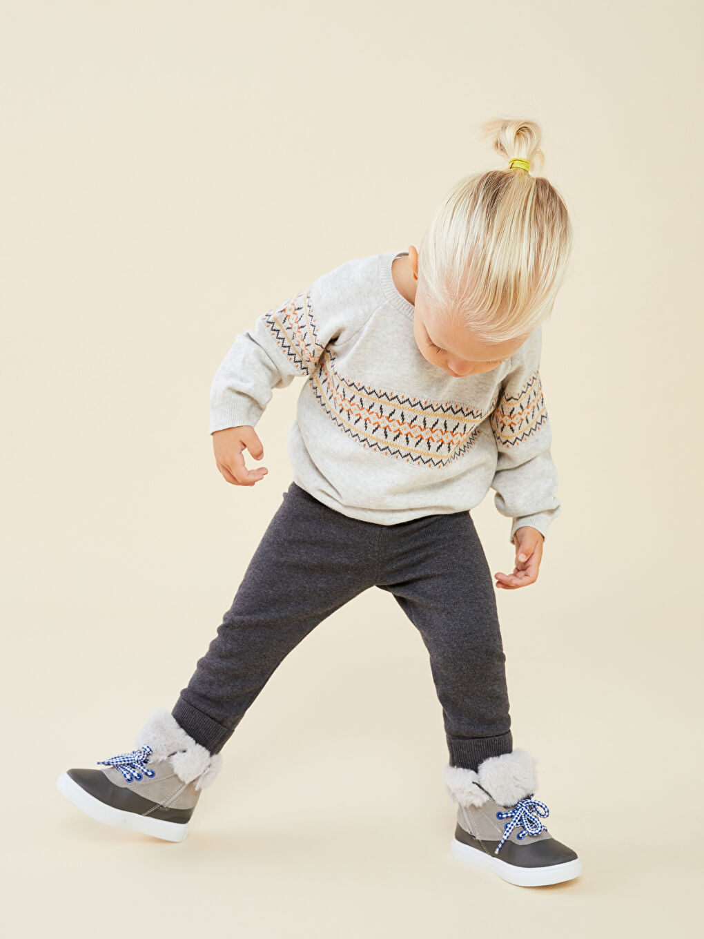 Комплект Джемпер и Брюки Трикотажные для Малыша Мальчика с Круглым Вырезом, С Длинным Рукавом и Принтом, 2 шт.-1