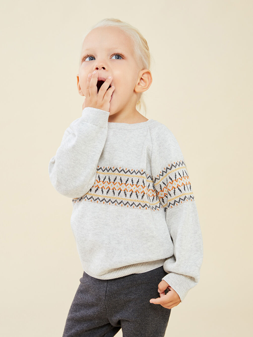 Комплект Джемпер и Брюки Трикотажные для Малыша Мальчика с Круглым Вырезом, С Длинным Рукавом и Принтом, 2 шт.-2