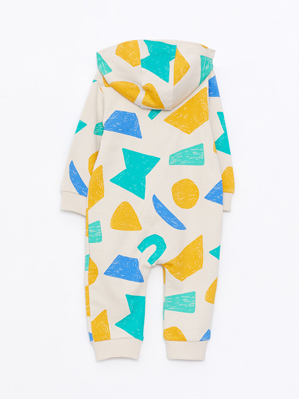 Hooded Long Sleeve Printed Baby Boy Jumpsuit-1