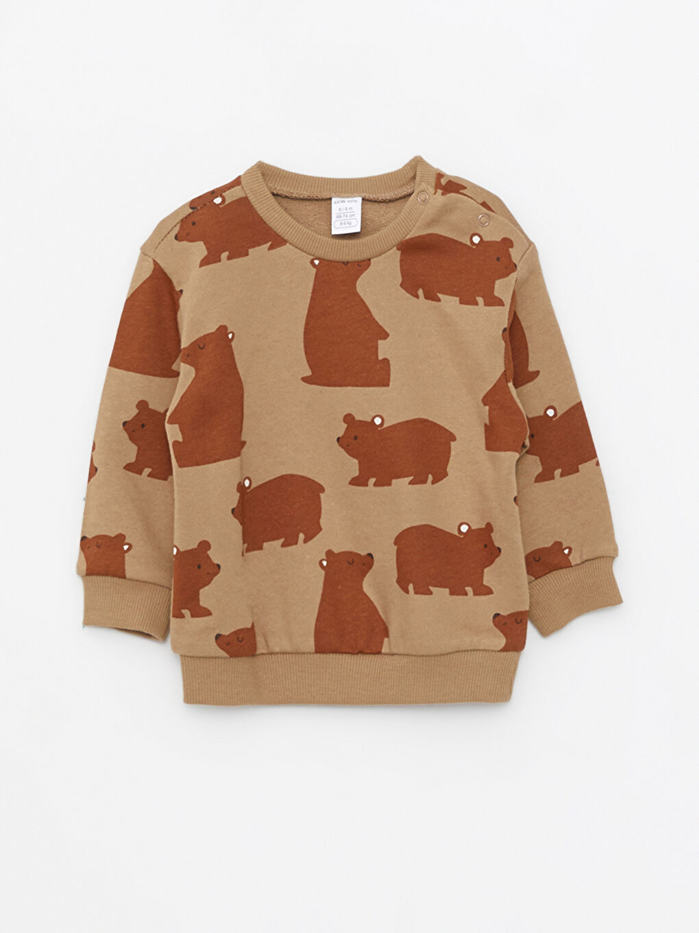 Crew Neck Long Sleeve Printed Cotton Baby Boy Sweatshirt and Trousers 2-Pack Set-1