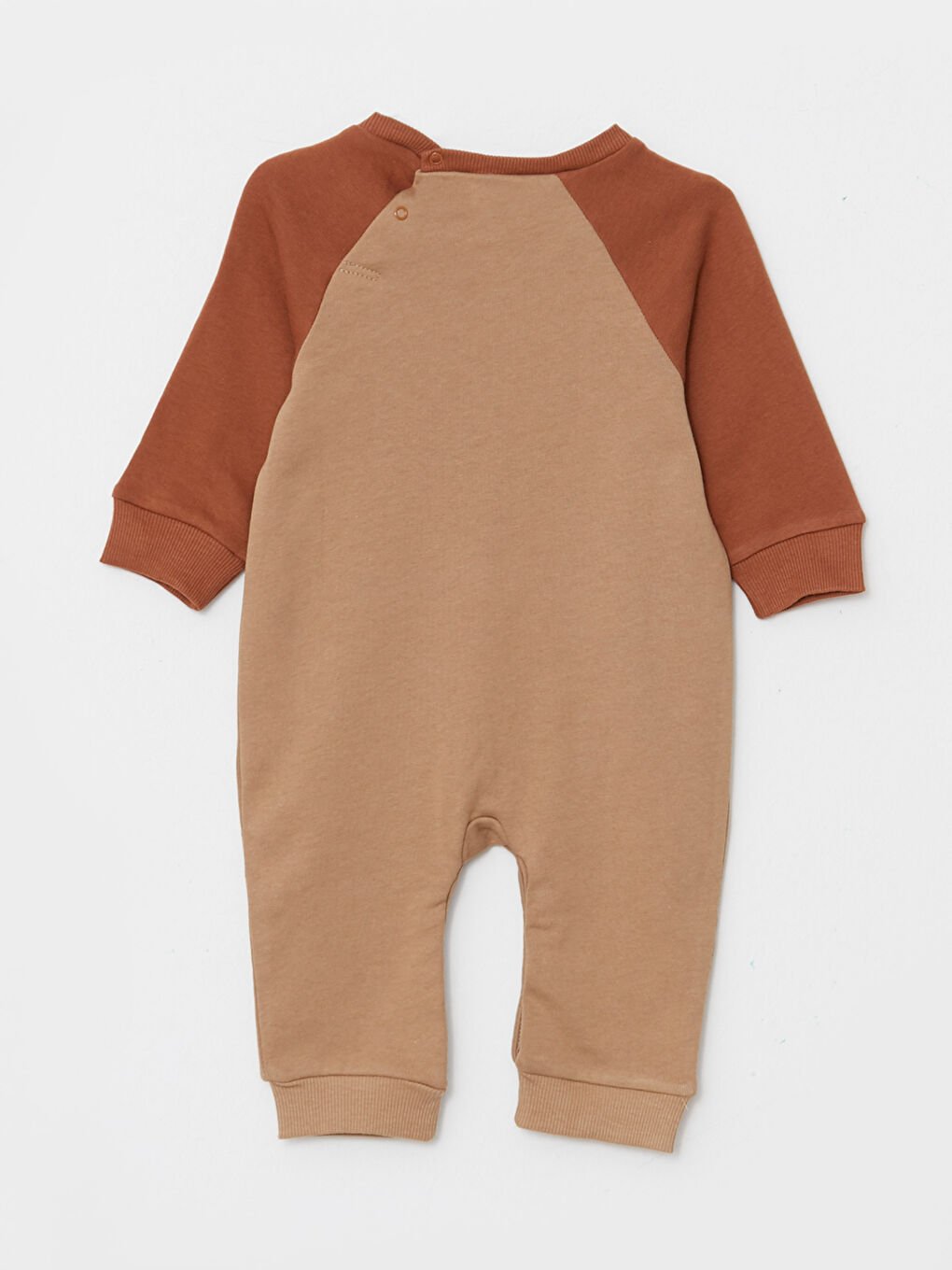 Crew Neck Long Sleeve Printed Baby Boys' Jumpsuit-1
