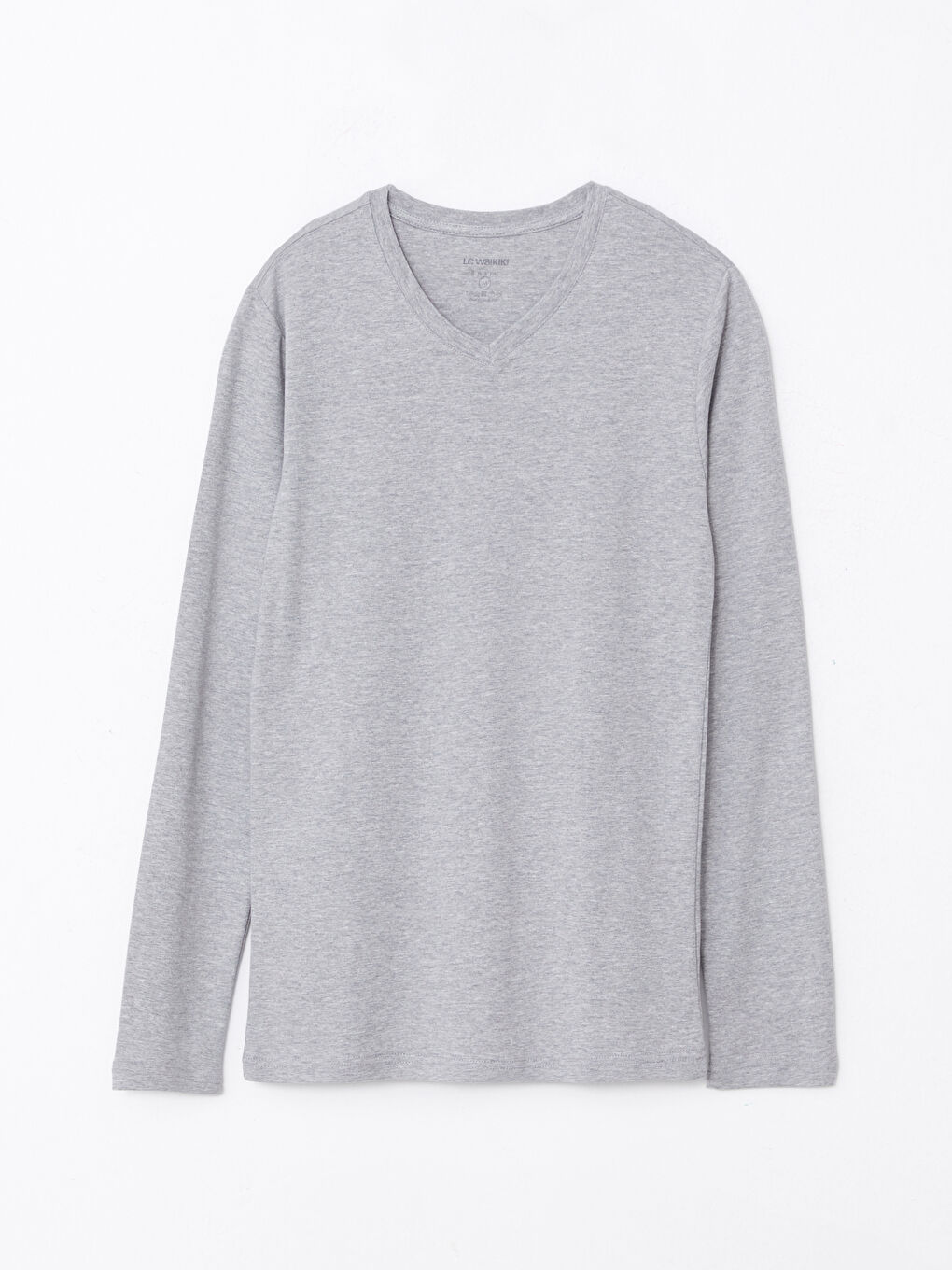 LCWAIKIKI Basic V-Ausschnitt Langarm Jersey Herren T-Shirt -W27158Z8-E3Z