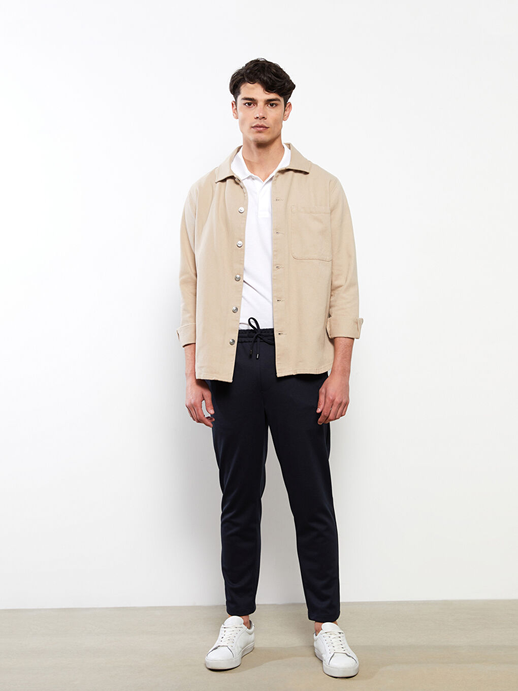 Standard Fit Textured Men's Trousers-1