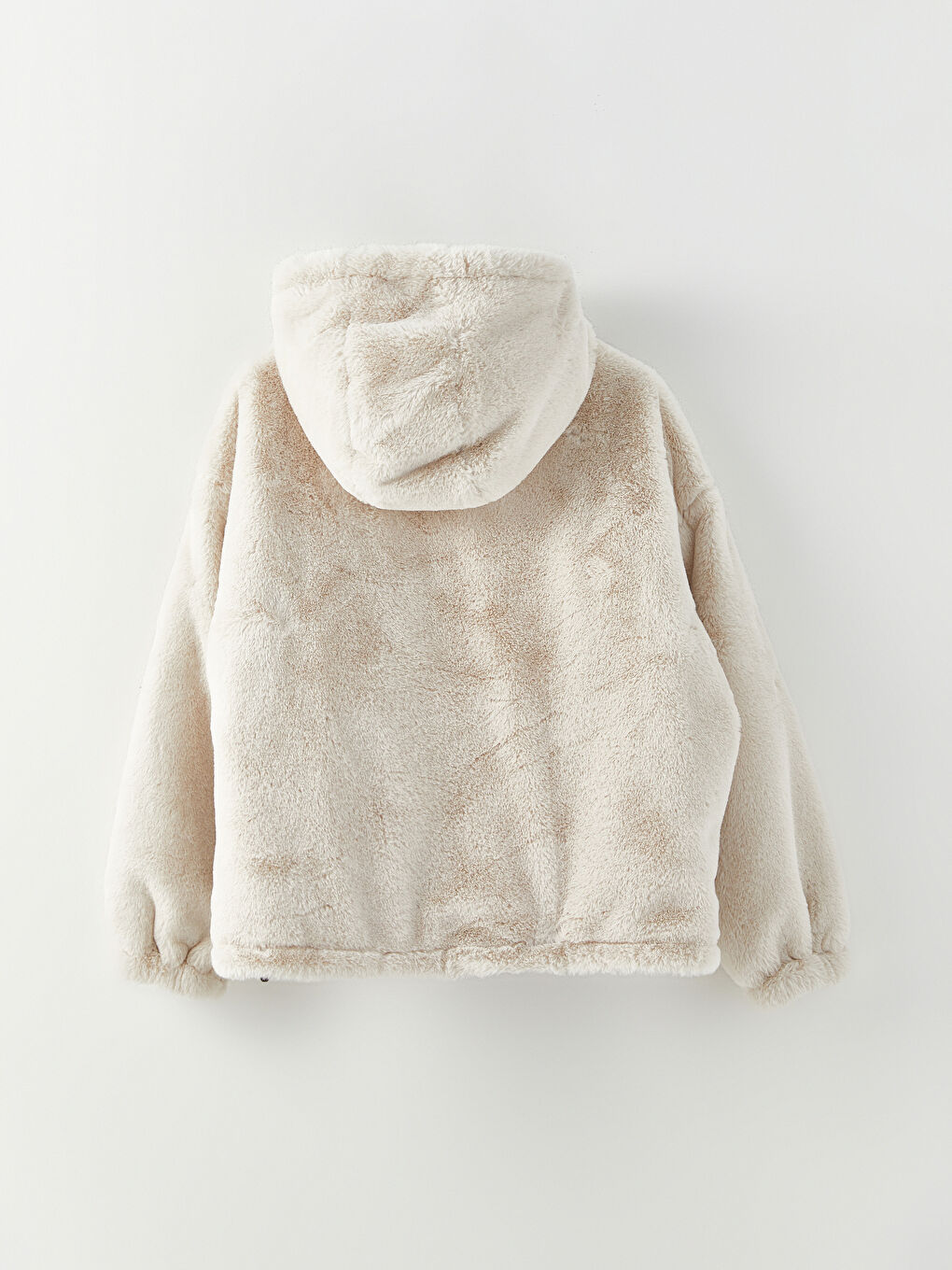 Kahverengi Kapüşonlu Düz Uzun Kollu Cep Detaylı Çift Taraflı Kadın Mont-2