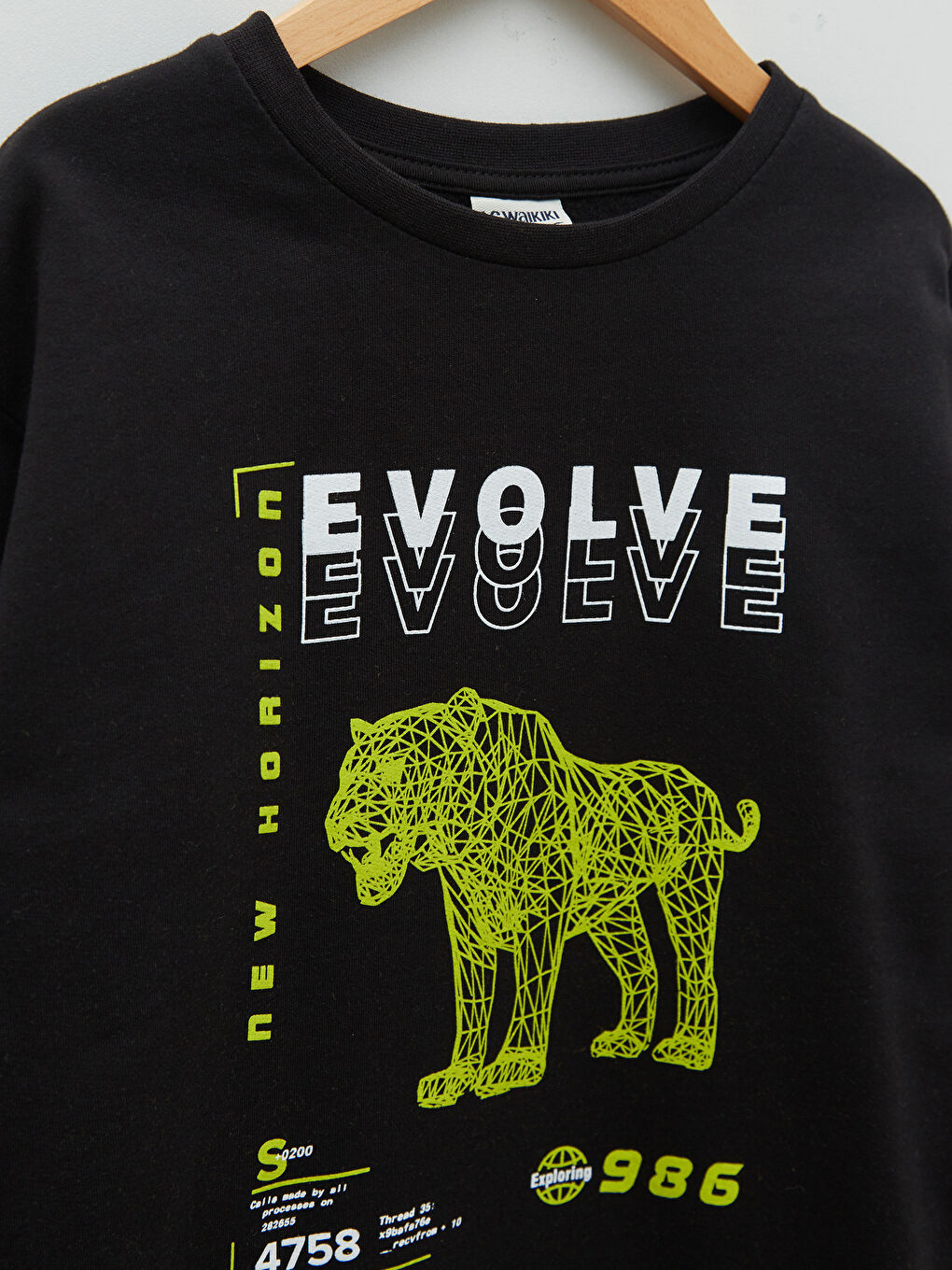Crew Neck Printed Long Sleeve Boys' Sweatshirt-2
