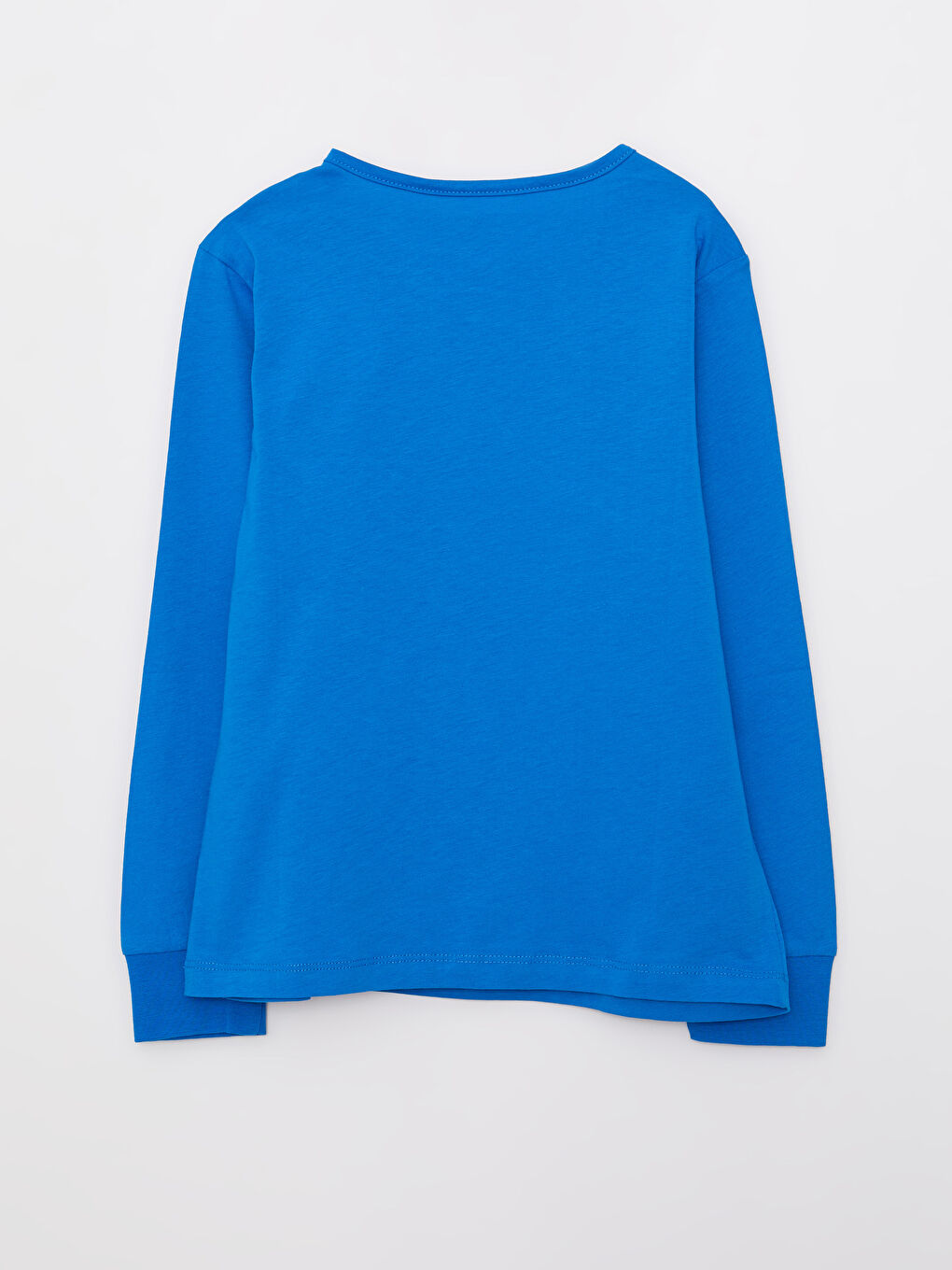 Mavi Bisiklet Yaka Baskılı Uzun Kollu Erkek Çocuk Tişört-1