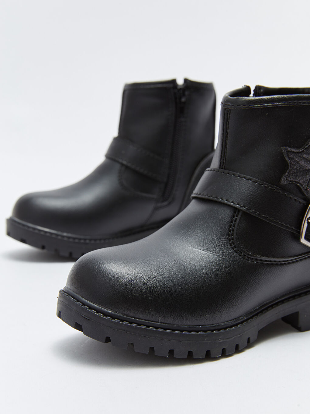 Ботинки для девочек из искусственной кожи на молнии-2