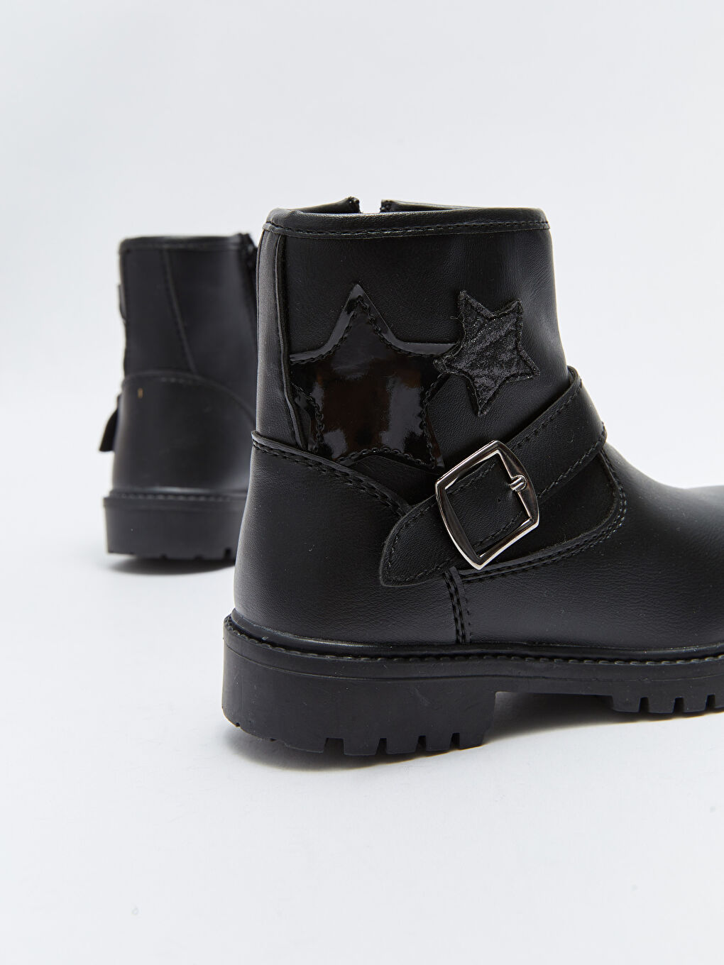 Ботинки для девочек из искусственной кожи на молнии-4