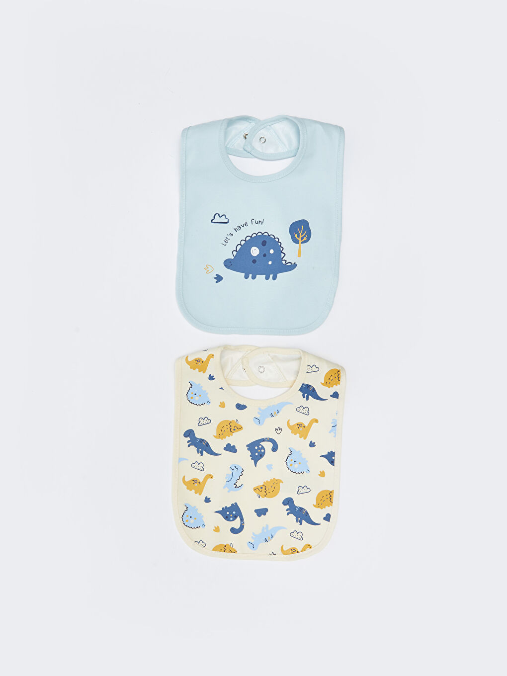 Baskılı Erkek Bebek Mama Önlüğü 2'li