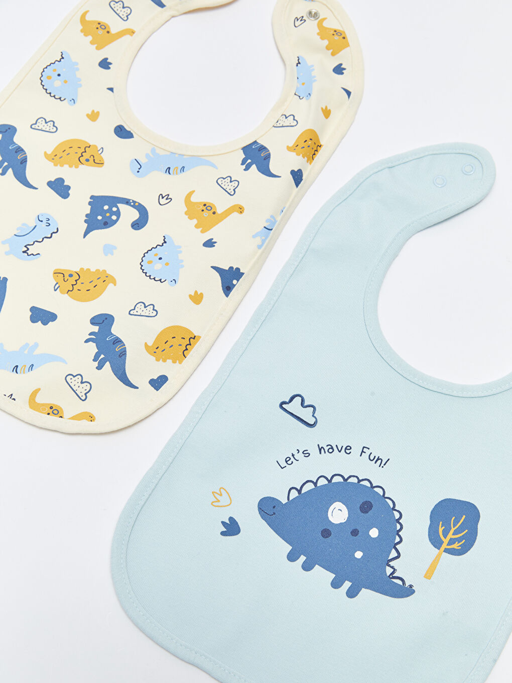 Baskılı Erkek Bebek Mama Önlüğü 2'li-1