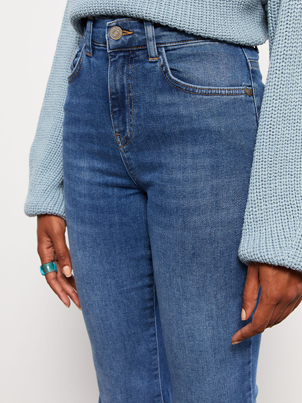 High Waist Mars Flare Women's Jeans-2