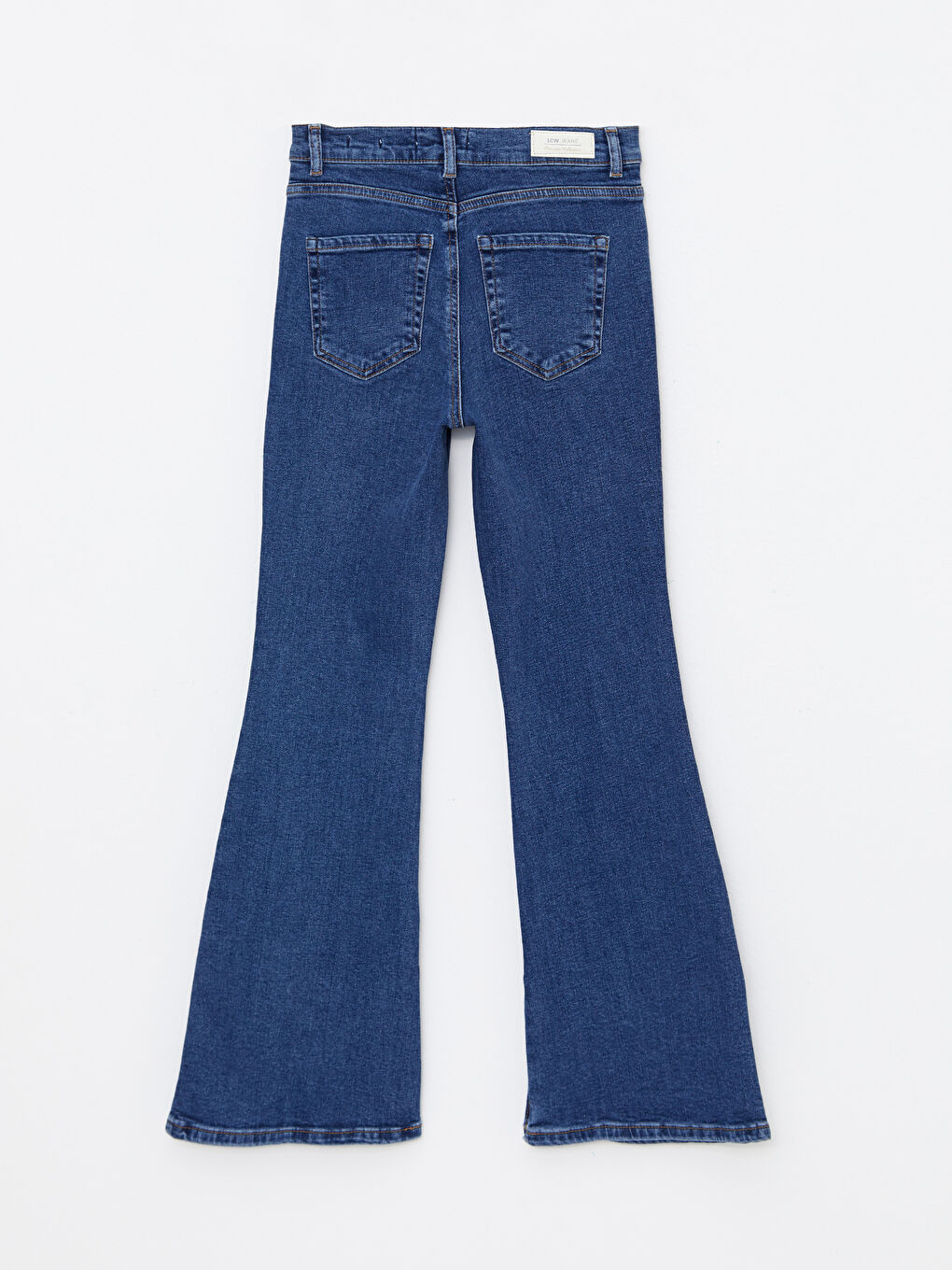 LCW Jeans Orta İndigo Rodeo Yüksek Bel Mars Flare Kadın Jean Pantolon - 6