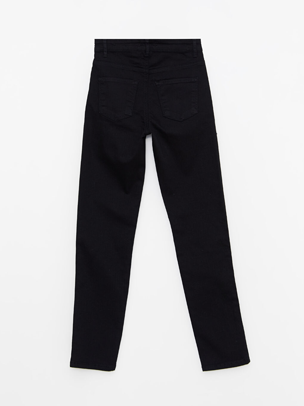 Siyah Yüksek Bel Slim Fit Düz Cep Detaylı Kadın Rodeo Jean Pantolon-6