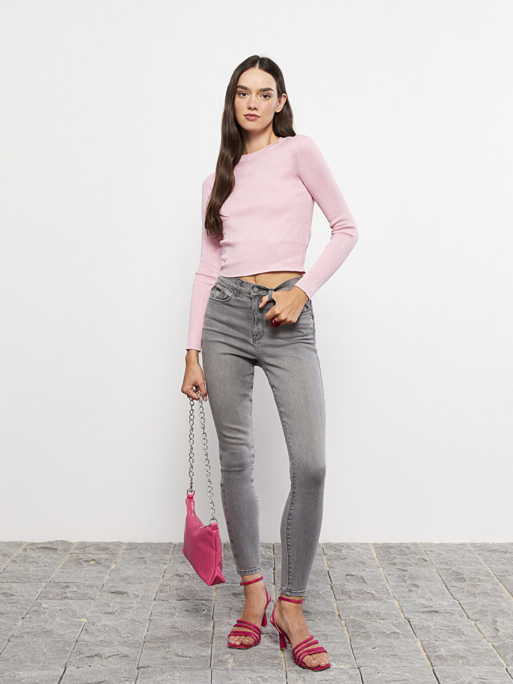 LCW Jeans Дънки Юпитер Супер Скини Фит за жени -W27312Z8-GRD