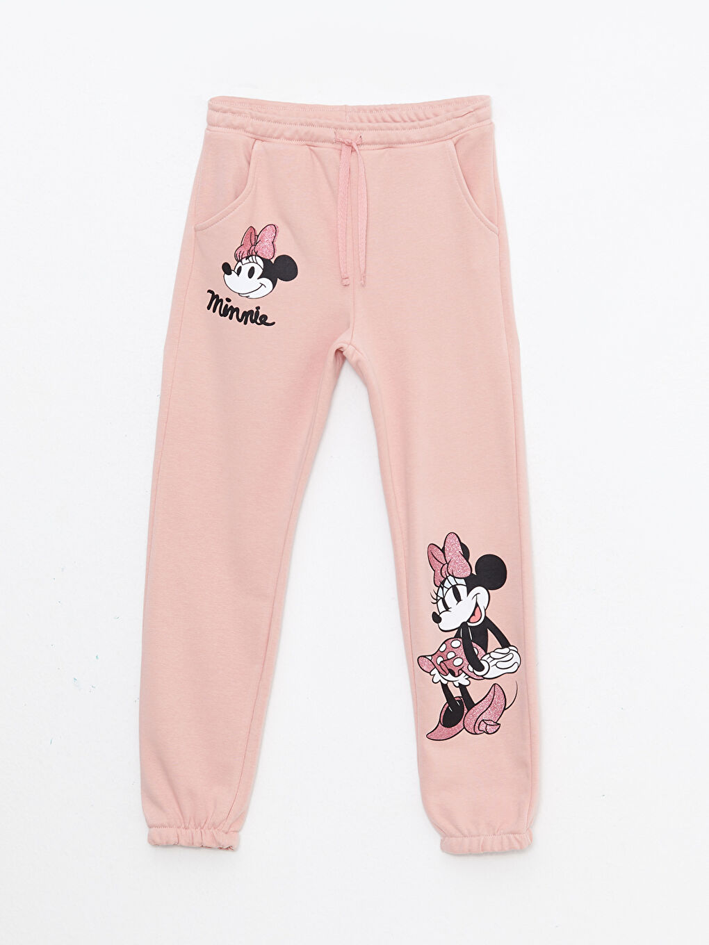 Elastic Waist Minnie Mouse Printed Girls' Sweatpants