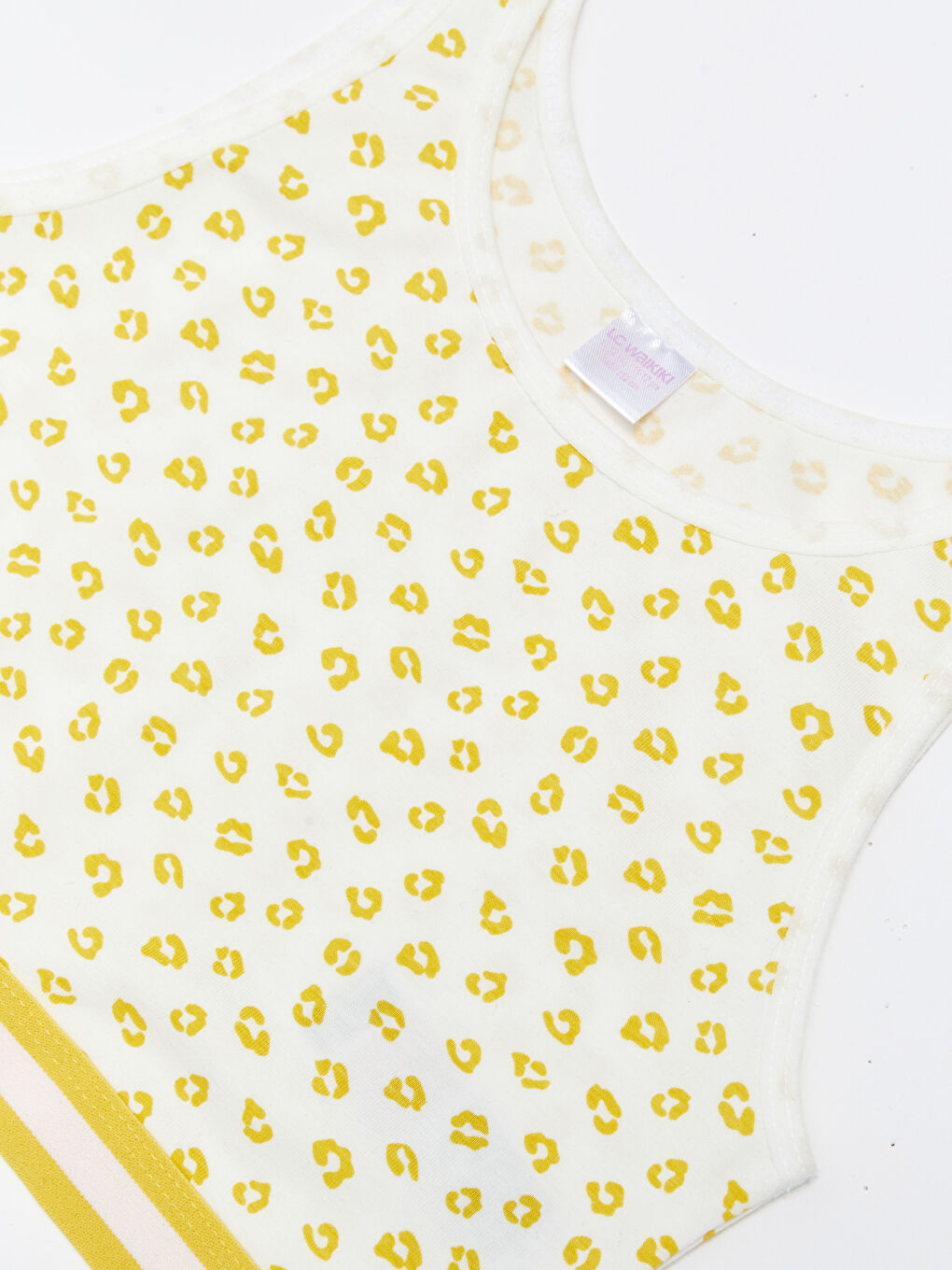 صدرية علوية بناتي قطن مطبوعة عبوة من قطعتين-3