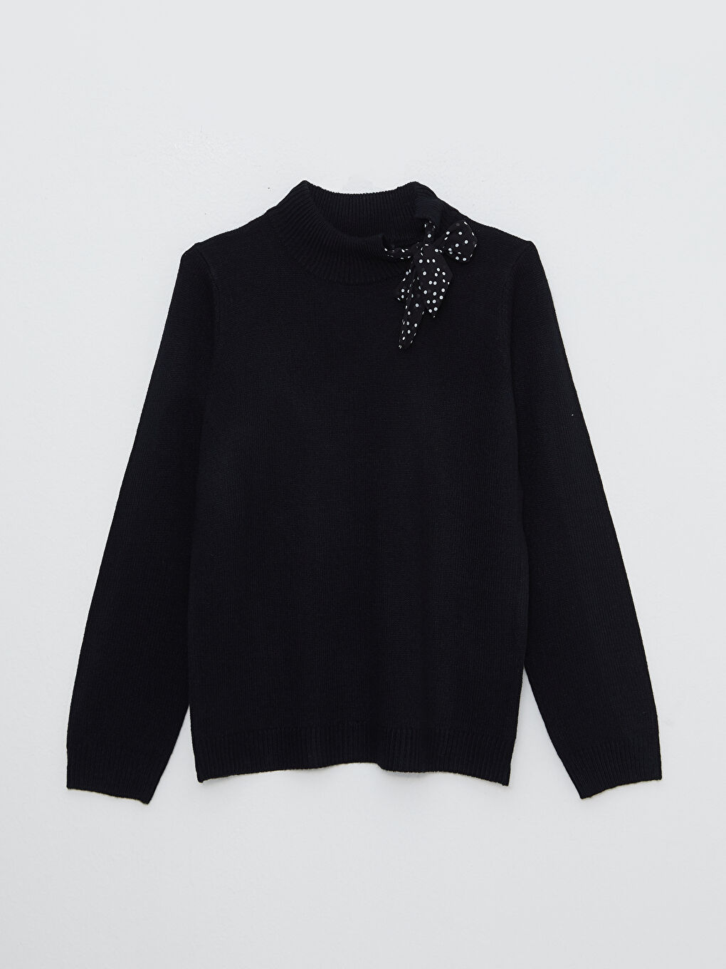 Tie Collar Straight Long Sleeve Women's Knitwear Sweater -W27419Z8-CVL