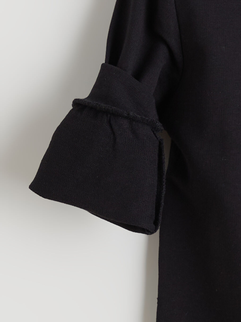 Siyah Bisiklet Yaka Uzun Kollu Erkek Çocuk Sweatshirt-2