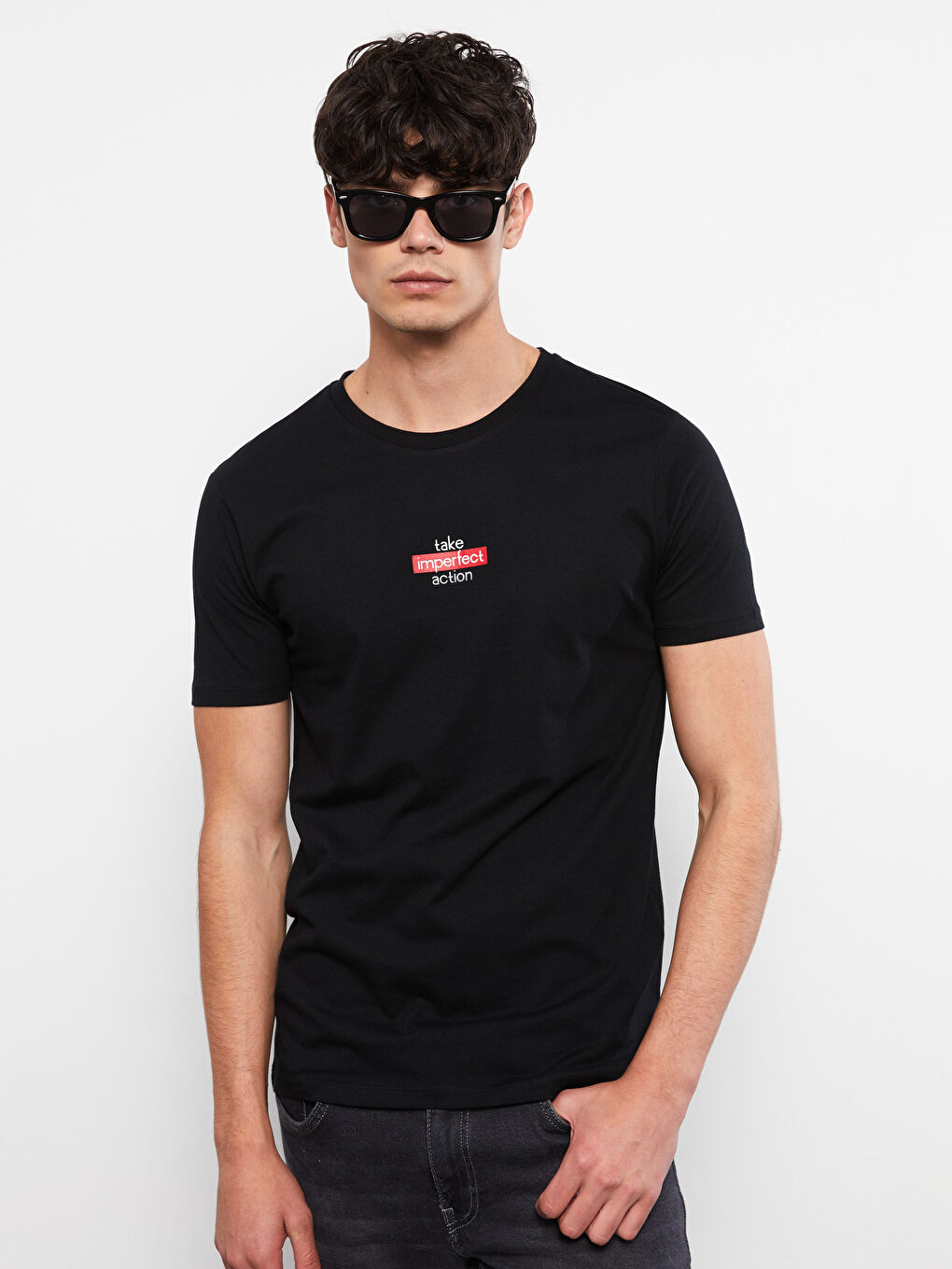 Crew Neck Short Sleeve Printed Combed Cotton Men's T-shirt-1