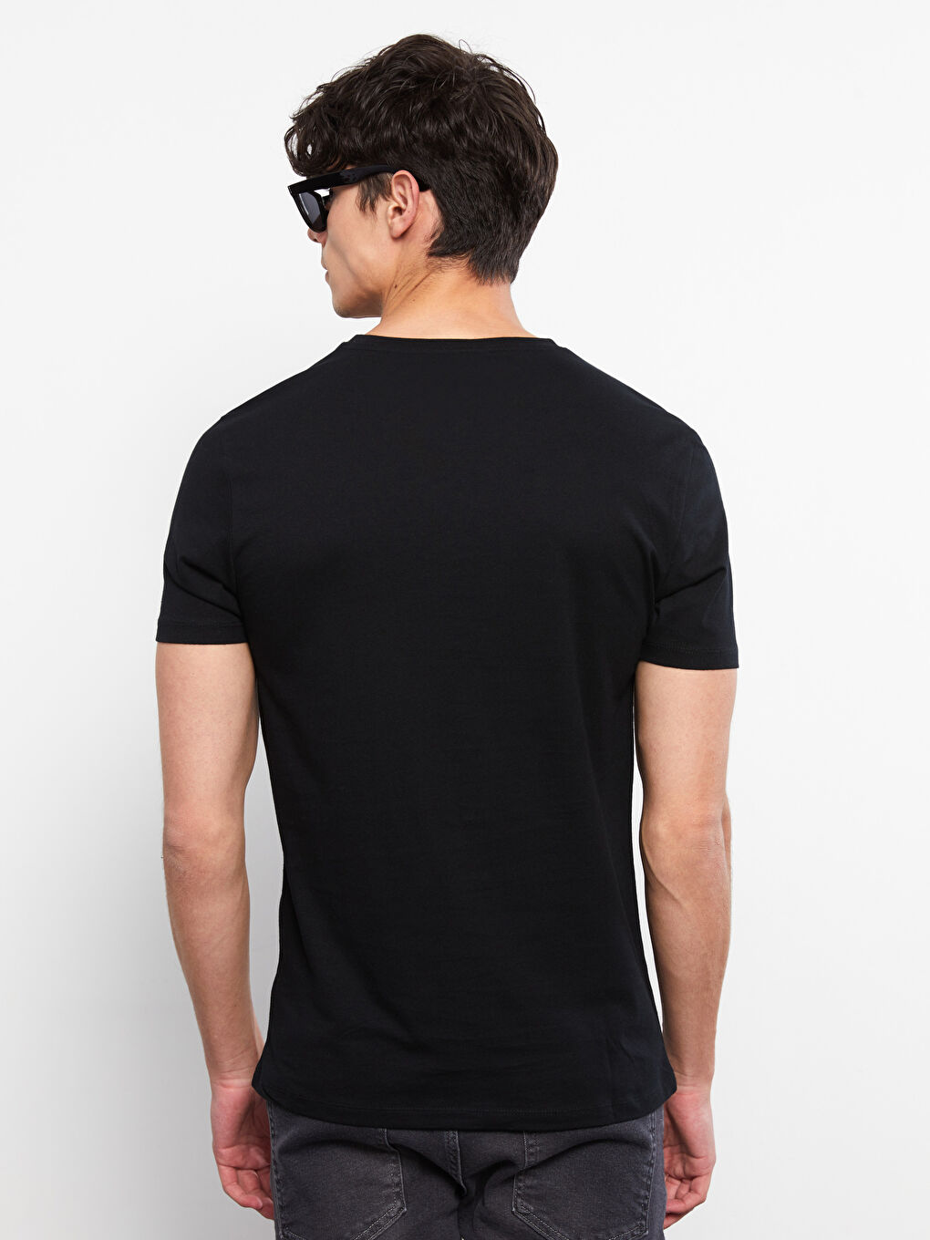 Crew Neck Short Sleeve Printed Combed Cotton Men's T-shirt-4