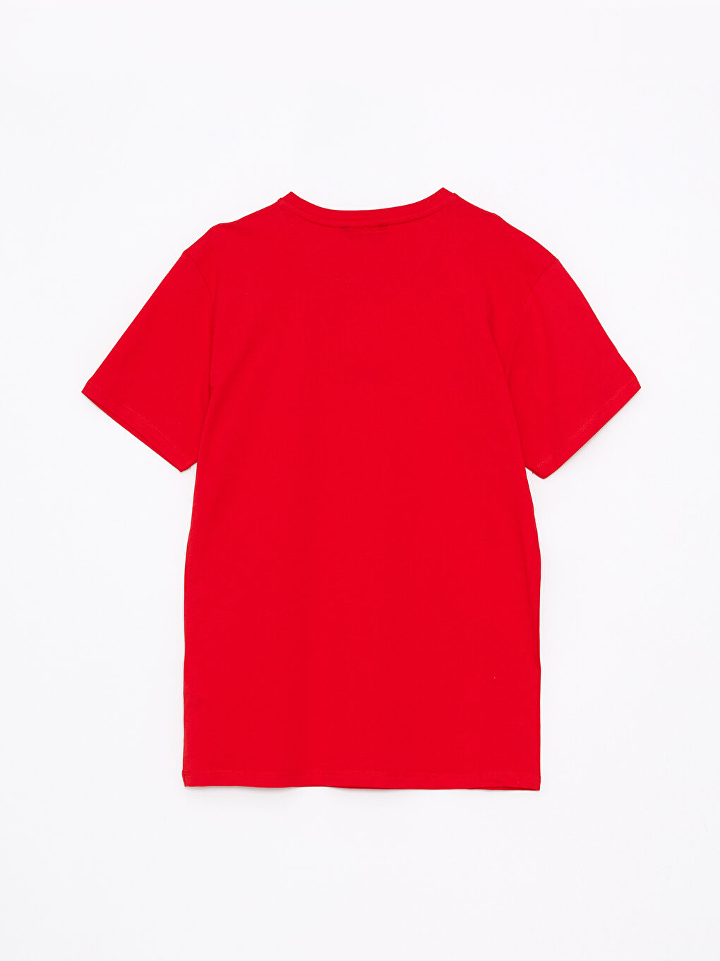 Kırmızı Bisiklet Yaka Kısa Kollu Baskılı Penye Erkek Tişört-6
