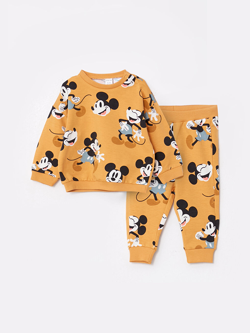 Ensemble Sweat-Shirt et Pantalon Bébé Garçons Imprimé Mickey Mouse Manches Longues Col Rond Lot de 2