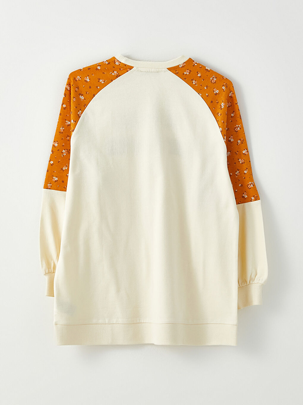 Crew Neck Printed Long Sleeve Cotton Women's Sweatshirt Tunic -W27598Z8-FRC