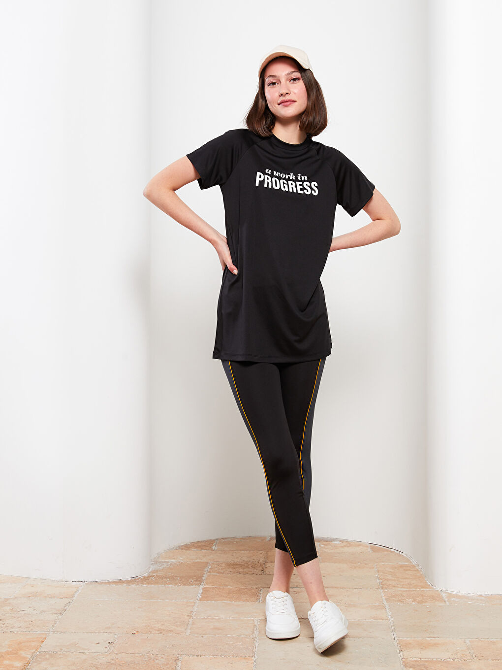 Эластичные леггинсы для женщин с цветовым блоком